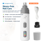 Electric Pet Nail Grinder - Quiet LED File for Dogs & Cats