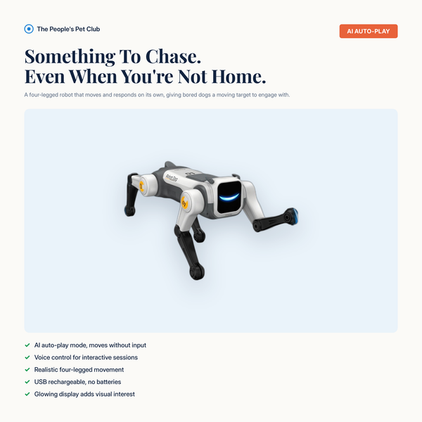 AI voice control robot dog toy - something to chase