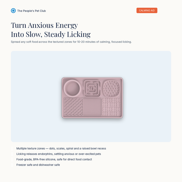 Silicone Lick Mat - Slow Feeder & Anxiety Relief for Pets