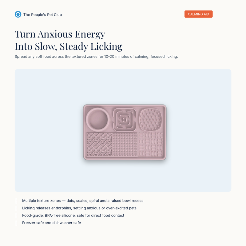 Silicone Lick Mat - Slow Feeder & Anxiety Relief for Pets