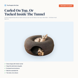 Cat cave nest bed - curled on top or tucked inside