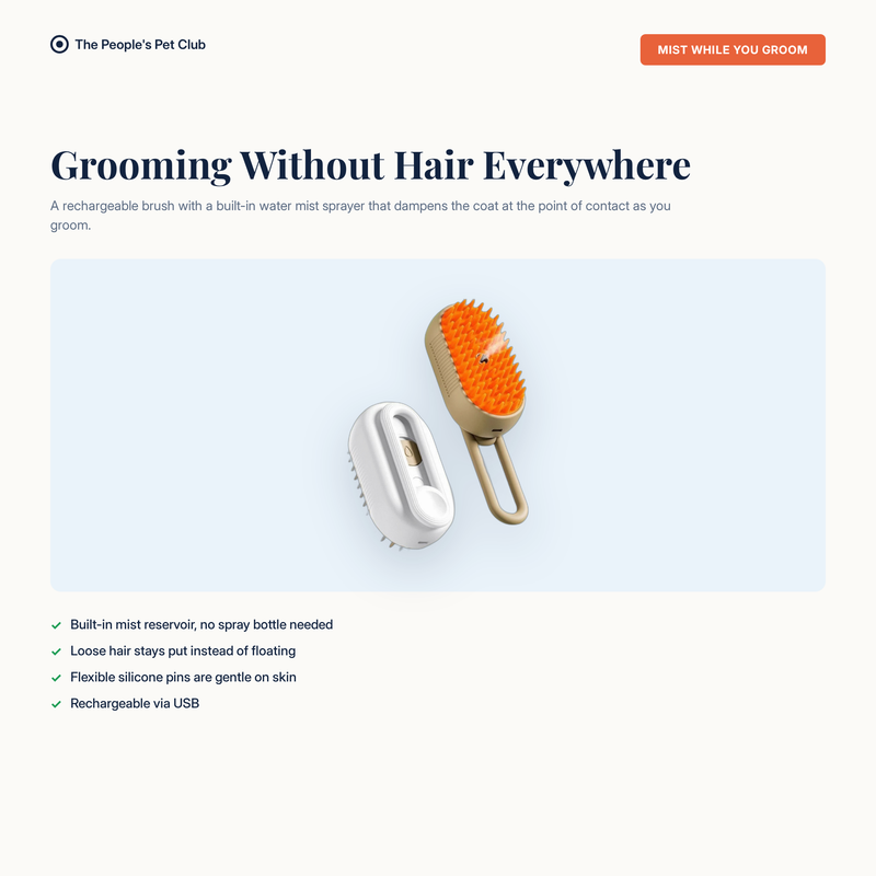 Electric Spray Grooming Comb - mist while you groom