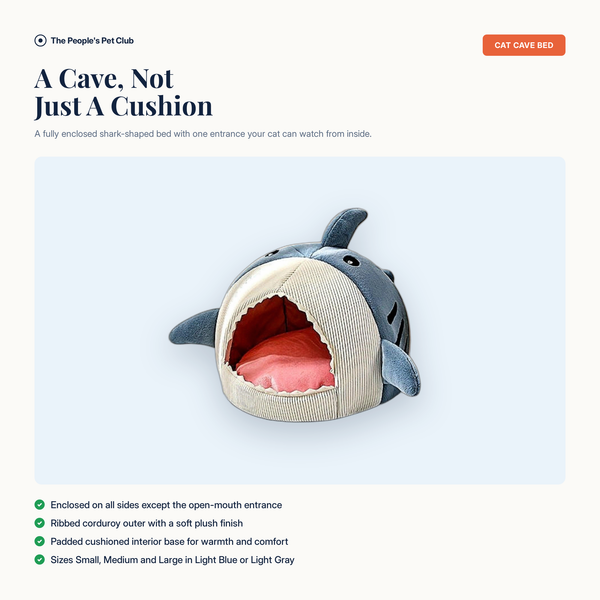 Enclosed Plush Cat Cave Bed - hero