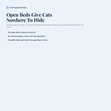 The problem with open beds