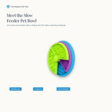 Slow Feeder Pet Bowl | Tri-Colour Puzzle Dish for Dogs & Cats