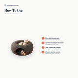 How to use the cat cave nest bed
