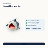 Enclosed Plush Cat Cave Bed - offer