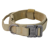 Collar de nailon táctico ajustable para perros | Collar de entrenamiento resistente para perros grandes