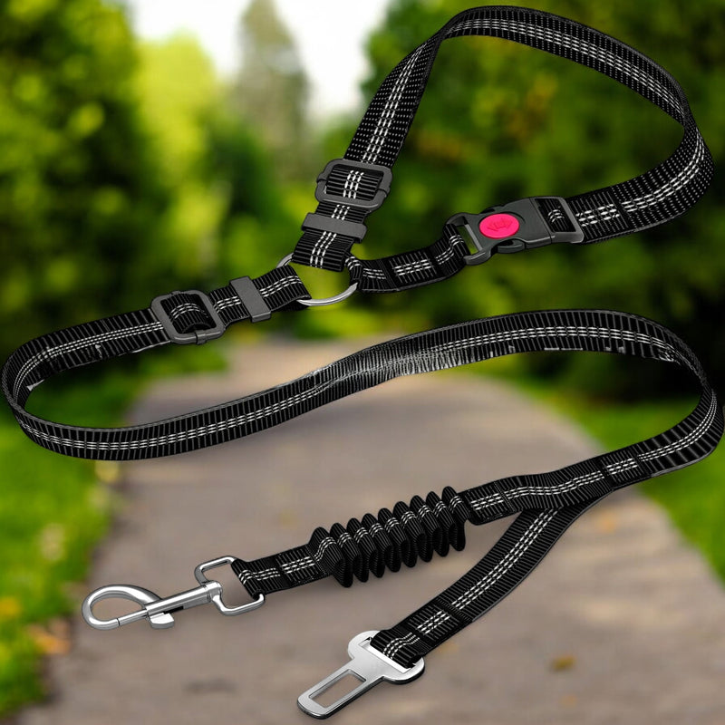 Dog Car Safety Belt | Adjustable Seatbelt Harness Clip for All Breeds