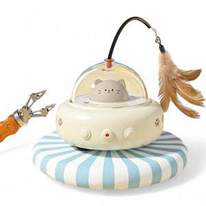 Automatic Rotating Cat Toy | Feather Wand for Indoor Cats