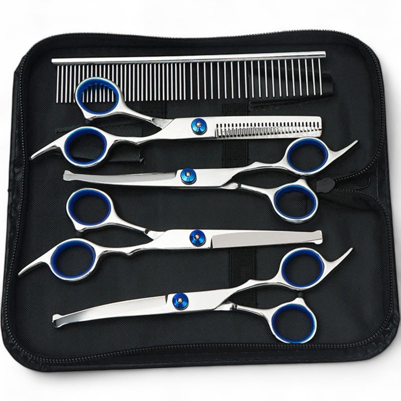 Pet Grooming Scissors Set | Stainless Steel Trimming Kit