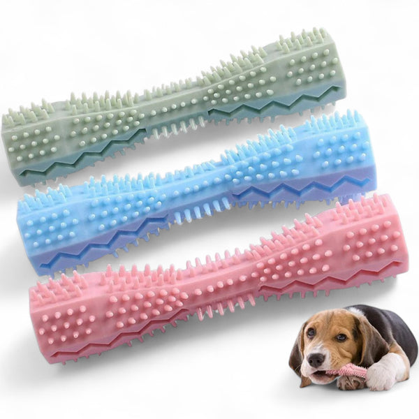 Dog Dental Chew Stick | TPR Rubber Teeth Cleaning Toy for Dogs