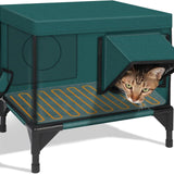 Outdoor Heated Cat Bed | Waterproof Insulated Shelter