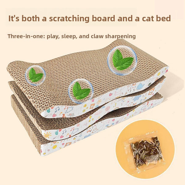 Cat Scratching Board | Replaceable Cardboard Scratcher Pad