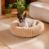 Round Plush Cat Bed | Soft Donut Nest Bed for Cats & Small Dogs