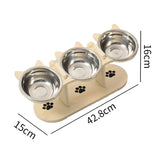 Elevated Pet Bowl Feeding Station | Wooden Single to Triple