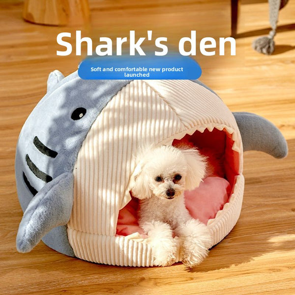 Enclosed Plush Cat Cave Bed | Warm Sleeping Nest for Cats