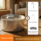 Fuente de Agua Automática Circulante para Mascotas | Dispensador de Acero Inoxidable para Perros y Gatos