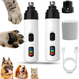 Electric Pet Nail Grinder | Quiet LED File for Dogs & Cats