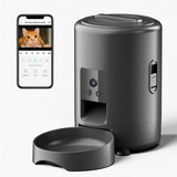 Smart Pet Feeder 2L | Auto & Button Keypad | Black & White