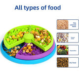 Slow Feeder Pet Bowl | Tri-Colour Puzzle Dish for Dogs & Cats