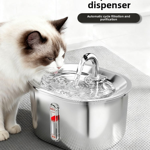 Automatic Pet Water Fountain | Stainless Steel Circulating