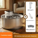 Fuente de Agua Automática Circulante para Mascotas | Dispensador de Acero Inoxidable para Perros y Gatos