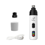 Electric Pet Nail Grinder | Quiet LED File for Dogs & Cats
