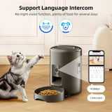 Smart Pet Feeder 2L | Auto & Button Keypad | Black & White