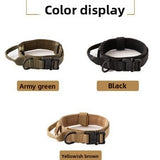 Collar de nailon táctico ajustable para perros | Collar de entrenamiento resistente para perros grandes