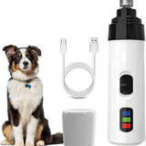 Electric Pet Nail Grinder | Quiet LED File for Dogs & Cats