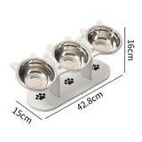 Elevated Pet Bowl Feeding Station | Wooden Single to Triple
