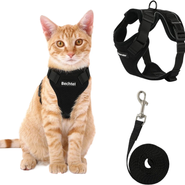 Cat Harness & Leash Set | Escape-Proof Reflective Vest