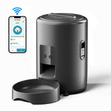 Smart Pet Feeder 2L | Auto & Button Keypad | Black & White