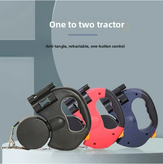 Retractable Dual Dog Leash | Walk Two Dogs at Once