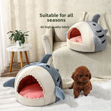 Enclosed Plush Cat Cave Bed | Warm Sleeping Nest for Cats