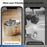 Fuente de Agua Automática Circulante para Mascotas | Dispensador de Acero Inoxidable para Perros y Gatos