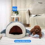 Enclosed Plush Cat Cave Bed | Warm Sleeping Nest for Cats