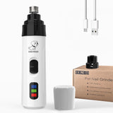 Electric Pet Nail Grinder | Quiet LED File for Dogs & Cats