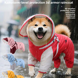 Dog Four-Leg Raincoat | Waterproof Full-Body Rain Jacket for Dogs