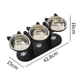 Elevated Pet Bowl Feeding Station | Wooden Single to Triple