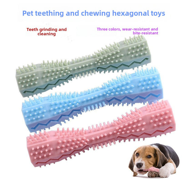 Dog Dental Chew Stick | TPR Rubber Teeth Cleaning Toy for Dogs