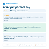 Five star customer reviews of the pet cooling mat