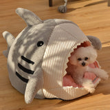 Enclosed Plush Cat Cave Bed | Warm Sleeping Nest for Cats