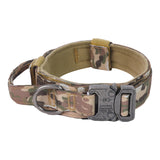 Collar de nailon táctico ajustable para perros | Collar de entrenamiento resistente para perros grandes
