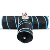 Collapsible Cat Tunnel Toy | Crinkle Play Tunnel with Peek-a-Boo Hole