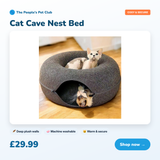 Cat Cave Nest Bed — cosy & secure