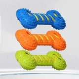 Dog Squeaky Bone Chew Toy | Durable Rubber Dental Play Set