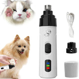 Electric Pet Nail Grinder | Quiet LED File for Dogs & Cats