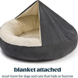 Plush Pet House with Blanket | Cosy Den Bed for Cats & Dogs